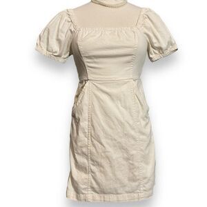 American Eagle XS Denim Babydoll Puff Sleeve Dress